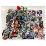 Toy cars, action robots or figurines,