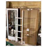 Arched mirror, ladder, and extra-tall gate