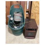 Electric Heater, Green Tub, Dï¿½cor