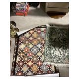 Two Area Rugs ï¿½ Multicolored and Green Pattern