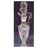 Heisey Orchid Cruet Glass 8 Inches High