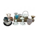 Collection of Decorative Glass and Ceramic Pieces
