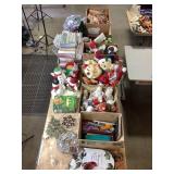 Christmas decor, stuffed animals, trivets, cards,