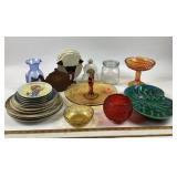 Glassware and Decorative Plates Lot