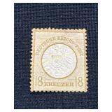 1872 18 Kreuzer German Reich Postage Stamp