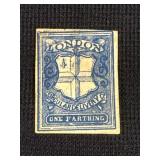 London One Farthing stamp Regular Delivery Co.