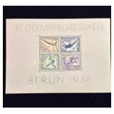 1936 Berlin Olympics Stamp Souvenir Sheet