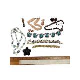 Jewelry Lot with Watch, Brooch, and Neckla