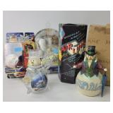 Jim Shore snowman, Thomas Kinkade glass snowman,