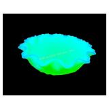 Fenton uranium custard glass bowl