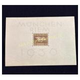 1936 German Reich Munich Stamp Souvenir Sheet