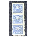 Reichsluftschutzbund 20 Reichspfennig Stamp Strip