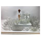 glassware set with decanter and jar