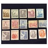 15 Czechoslovakian Postage Stamps Assorted Collect