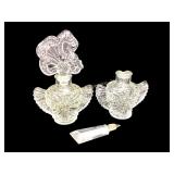 glass perfume bottles and stopper