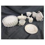 Milk Glass Assorted Tableware Collection
