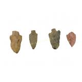 (4) Native American projectile points Ebenezer