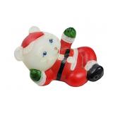 Fenton hand painted glass Christmas bear artist