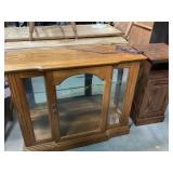 Wooden Curio Cabinet and Side Table