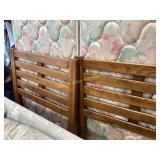 Oak twin headboards with Platinum UniPedic mattres