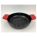 Paula Deen Cast Iron Skillet 12in with Red Silicon