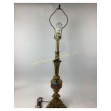 Ornate vintage brass table lamp