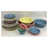 Assorted Fiesta Dinnerware Set in Pastel Colors