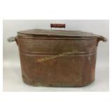 copper oval boiler with lid