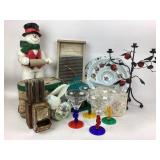 Snowman, Washboard, Hat Boxes