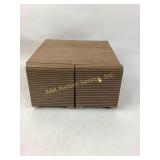 Wooden CD Storage Box with Sliding Drawers