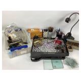 Assorted tools, glass fitting machine, and fishing