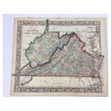 1860 County Map of Virginia and West Virginia