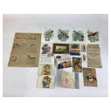 Vintage Ephemera Lot with  Victorian trade Cards,