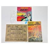 James Bond, Arkitoy, and Sci-Fi Books Lot