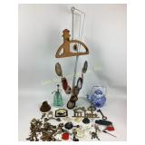 Assorted Decorative Items: Crystal Wind Chime, Tea