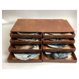 Wildlife collector plates set with storage case