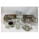 Pitcher, ashtray, angels, glasses