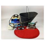 Coal bucket with Vita-Mix and Irons