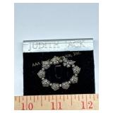 Judith Jack Sterling Silver Pin with Marcasite Sto