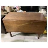 Vintage wooden drop-leaf dining table