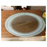 Set of Two Oval Frosted Glass Panels