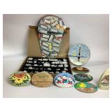 Lot of Decorative Plaques, Lighthouse Plate, Lette