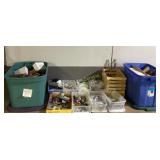 Large lot of craft supplies, miniature items, and