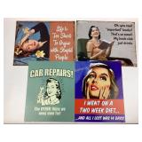 Metal Signs with Humorous Quotes