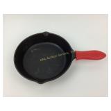 Lodge 6.5-Inch Cast Iron Skillet with Red Silicone