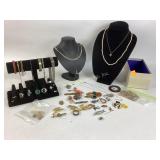 Mixed Lot of Jewelry with Necklaces, Rings, Bracel