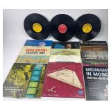 Lot of 15 vintage vinyl records and sleeves