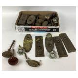 Doorknob and Escutcheon Hardware Lot