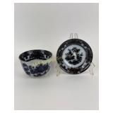 Staffordshire Flow Mulberry Waste Bowl and Saucer