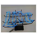 Blue and Yellow Neon Light Sign